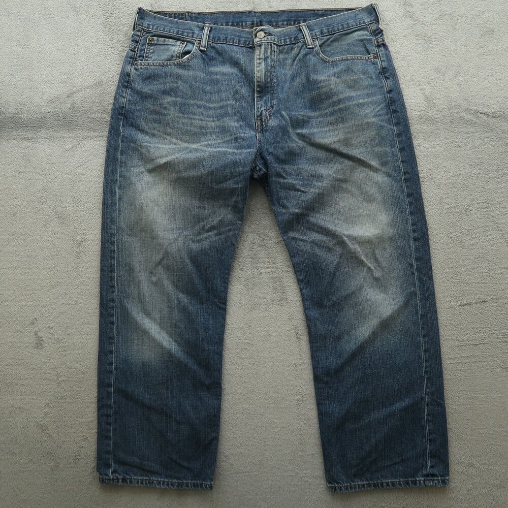 Levi's 569 Jeans Mens Size 40x30 Blue Loose Baggy Straight 100% Cotton Timeworn